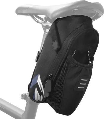 Obrázok produktu pre Taška na sedadlo bicykla s vreckom na fľašu s vodou Vodotesná taška na sedadlo bicykla Reflexná taška na sedadlo bicykla s vreckom na fľašu s vodou Zadná taška s veľkým objemom Taška na horský a cestný bicykel Taška na uloženie vecí na bicykel