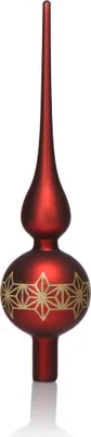 Produktbild von com-four® Weihnachtsbaumspitze matt - Christbaumspitze aus echtem Glas für Weihnachten - Tannenbaumspitze für den Christbaum, 28 cm