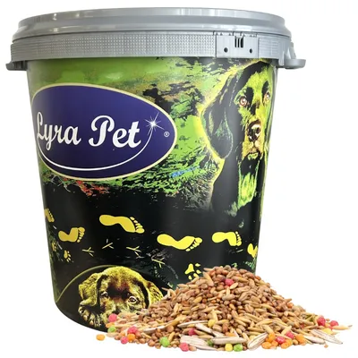 Produktbild von 10 kg Lyra Pet® Streufutter in 30 L Tonne