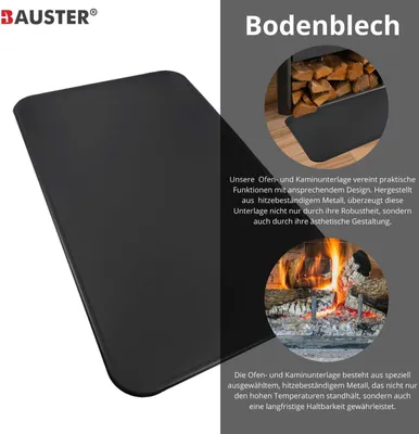 Produktbild von Ofenblech Bodenblech 80x49 cm Kaminplatte Kaminofen Schmutzblech Bodenplatte
