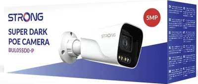Zdjęcie produktu dla Strong BUL05SD0-P, Kamera bezpieczeństwa IP, Zewnętrzna, Przewodowa, Angielski, Francuska, Niemiecki, Włoski, Hiszpański, Sufit / Ściana, Biały