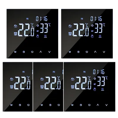 Produktbild von 5X Smart Thermostat 3A Warmwasserbereitung/Gasboiler Raumthermostate, programmierbares LCD Fussbodenheizung Wandthermostat, Manueller/automatischer Modus