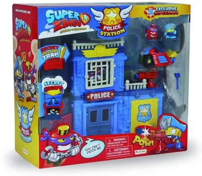 Produktbild von Superzings 22180010 - PlaySet Police Station Spielset Spielfiguren Fahrzeuge