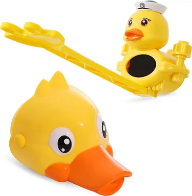 Produktbild von 2 STÜCKE Kinder Wasserhahn Extender Tier Extender Silikon Tap Extender Antispattering Schöne Kinder Hand Waschen Waschbecken Griff Extender