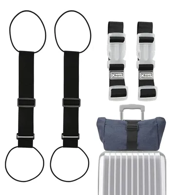 Obrázek produktu pro TRANKIELO® - 2 elastické popruhy na zavazadla a 2 popruhy s rukojetí - Nastavitelné a odolné, vhodné pro kufry a tašky