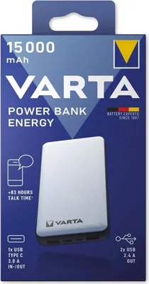 Immagine prodotto di Varta Energy Power Bank - Potente stazione di ricarica dal design compatto 15.000mAh