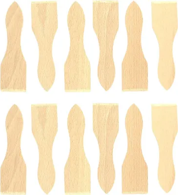 Image de Ensemble de 12 spatules à raclette en bois 13 cm Fackelmann Wood Edition