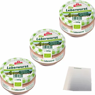 Produktbild von Müllers Leberwurst 3er Pack (3x160g Glas) + usy Block