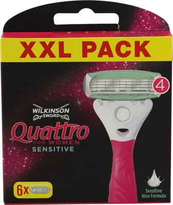 Produktbild von Wilkinson Sword - Quattro For Women Sensitive ( 6 pcs )