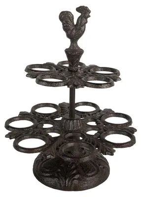 Image de Clayre & Eef Porte-œufs Ø 19x24 cm brun métal