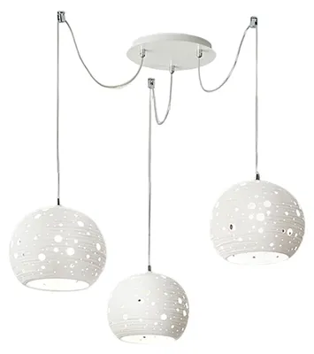Obrázok produktu pre Fabas Luce závesné svetlo Corvara E27 Ø250mm biela 3x40W