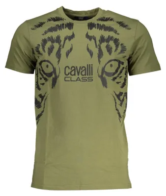 Produktbild von Stylisches grünes Herren-T-Shirt mit Print und Rundhalsausschnitt