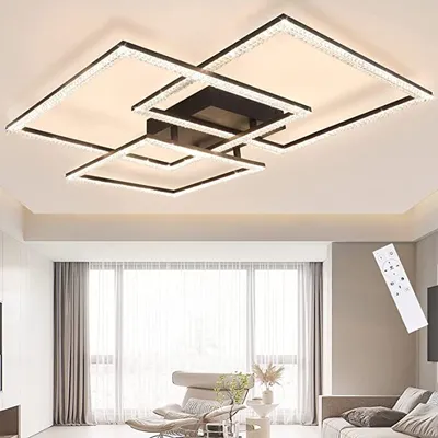 Produktbild von ZMH Stropní svítidlo LED Moderní křišťálové svítidlo do ložnice Designové interiérové svítidlo s dálkovým ovládáním