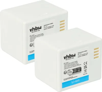 Produktbild von vhbw 2x Akku kompatibel mit Netgear / Arlo VMA4400-100NAS, VM4030P, VMA4400, Pro, VM4030, Pro 2 Knopfkamera, getarnte Kamera (2200 mAh, 7,2 V, Li-Ion)