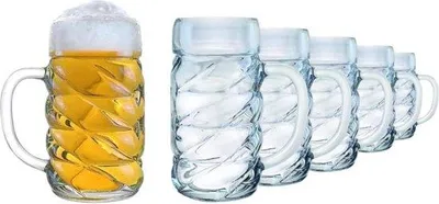 Produktbild von Famanu Bierglas Set 500 ml - 6 elegante Gläser, spülmaschinenfest