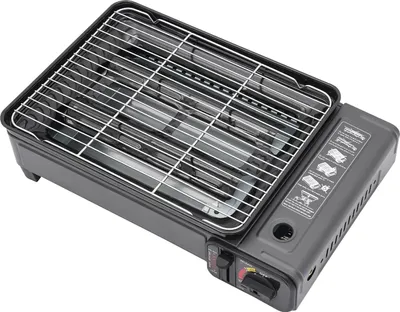 Zdjęcie produktu dla Grill gazowy, przenośny, z regulacją płomienia, kolor czarny