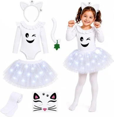 Obrázek produktu pro Dětský plášť na Halloween, bílý - univerzální velikost - strašidelný design - ideální na party - Vemera
