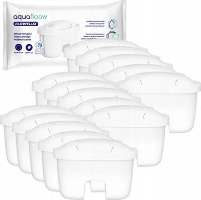 Obrázok produktu pre Sada 15 ks vodných filtrov Aquafloow Aquaflux – kompatibilné s Laica Bi-Flux, Brita Maxtra, Dafi Unimax