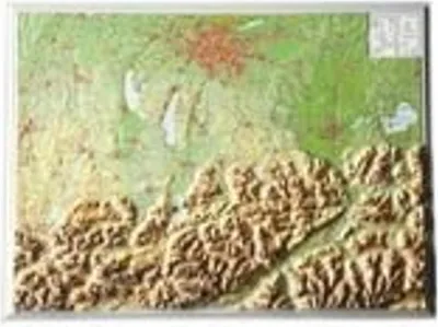Immagine prodotto di Carta dei rilievi dell'Oberland bavarese 1 : 400.000