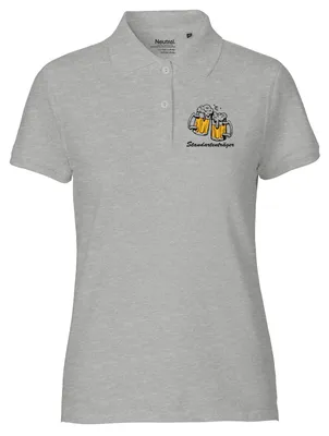 Produktbild von Huuraa Damen Polo Shirt Standartenträger Schützenfest XS Sport Grey Bio Baumwolle Fairtrade Poloshirt Geschenkidee