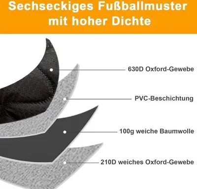 Produktbild von Multifunktionaler Kofferraumschutz Schwarz 183x99cm wasserdicht Anti-Rutsch kratzfest zusammenklappbar