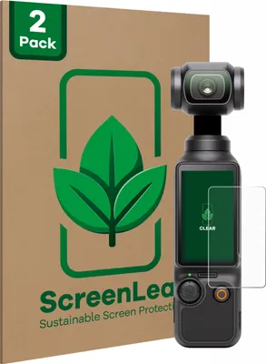 Produktbild von 2x ScreenLeaf Schutzfolie für DJI Osmo Pocket 3 nachhaltiger Displayschutz Display Schutz Folie Klar Transparent
