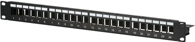 Produktbild von EFB Verteilerfeld Patchpanel 19 Zoll 1HE, 24-Port,