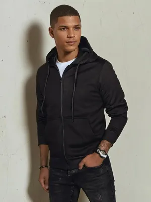 Imagen del producto de Dstreet. Sudadera con cremallera para hombre, color negro, talla XL