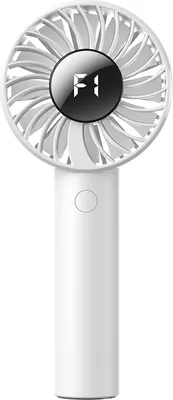 Productafbeelding van INF Draagbare Handventilator met 5 snelheden en digitaal display Wit