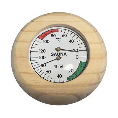 Produktbild von Hygrometer Thermometer Sauna,2 in 1 Sauna Thermometer Hygrometer Holz mit Hoher Genauigkeit,für Werkstatt Schule Markt Lager Saunaraum