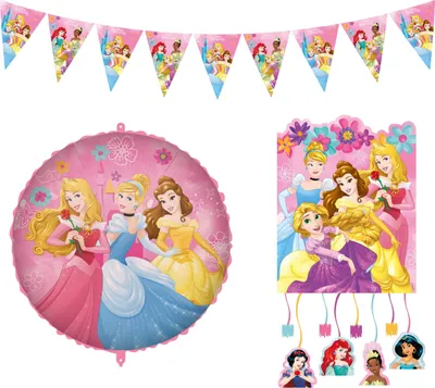 Produktbild von 3-tlg. Princess live your Story Party Set für Kindergeburtstag