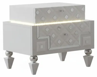 Image de Table de chevet moderne avec un espace de rangement pratique et un design élégant.