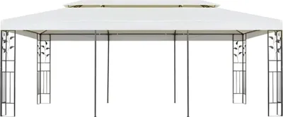 Obrázok produktu pre vidaXL Pavilón s dvojitou strechou biely 6x3 m oceľ