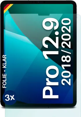 Produktbild von moex® 3x Schutzfolie kompatibel mit Apple iPad Pro 12.9 (Gen 3/4) - Displayschutzfolie dünn Folie, Klar