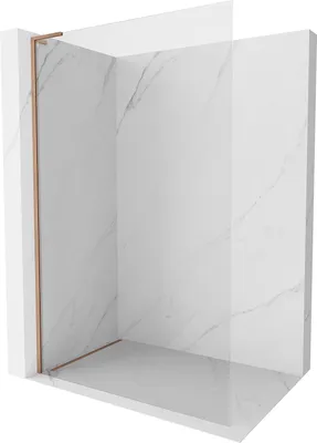 Image de Mexen Kioto-X L paroi de douche Walk-in 50 x 200 cm, transparent 10 mm, cuivre brossé - 800-050-107-65-00-X