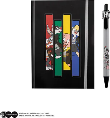 Produktbild von Cinereplicas Looney Tunes Notizbuch mit Kugelschreiber Looney Tunes at Hogwarts