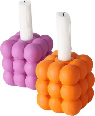 Produktbild von Boltze Bubbles schmales Kerzenhalter Set 2 Stück