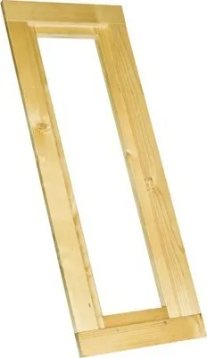 Produktbild von Einzelfenster für Gartenhaus beliebige Wandstärke SKAN HOLZ feststehend 40x93 cm natur