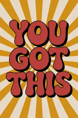 Produktbild von Poster 40x60cm Motivational Affirmation Retro Vintage Für Wohnzimmer You Got This