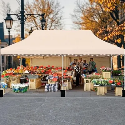Zdjęcie produktu dla Rozkładany namiot imprezowy - rozkładany namiot - rozkładana plandeka - pawilon ogrodowy - namiot zacieniający - z 6 workami z piaskiem