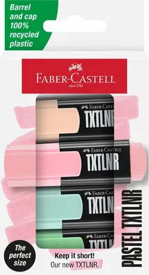 Obrázok produktu pre Faber-Castell 154214 zvýrazňovače TXTLNR – sada 4 kusov – pastelové farby