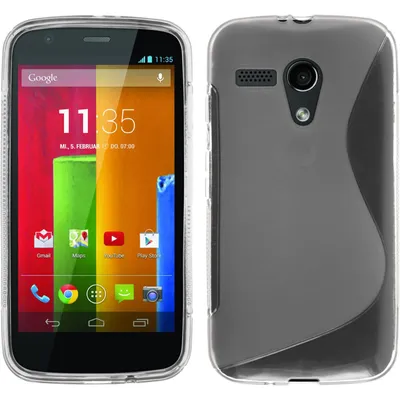 Produktbild von PhoneNatic Case kompatibel mit Motorola Moto G - clear Silikon Hülle S-Style + 2 Schutzfolien