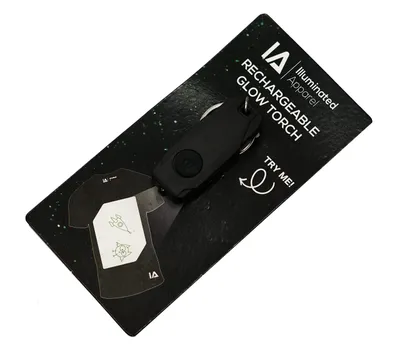Aufladbare Glow-Fackel, LED, 100 Lumen, Schwarz