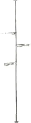 Produktbild von Badregal Duschablage Teleskop Regal Eckregal Duschecke 3 Ablagen