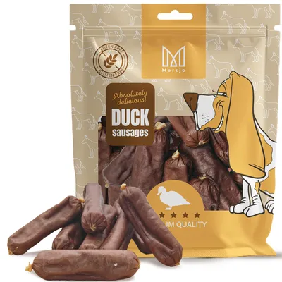 Immagine prodotto di Salsicce all'anatra, bocconcini naturali per cani, Mersjo, 500g