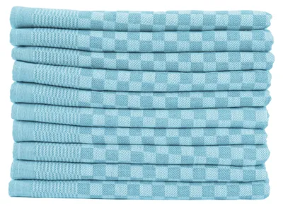 Produktbild von Luxus Grubentücher Aqua Halbzwirn 50x70 cm 100% Baumwolle - Gastronomie Haushalt Touchon