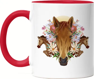 Produktbild von Pferd Tasse Rot Hengst Liebe Reiten Pferde Pferdeflüsterer Ausritt Pferdeliebhaber Reiterin Spirit