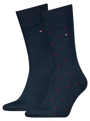 Produktbild von Tommy Hilfiger Herren Socken, gestreift, marineblau, Größe 43-46 (2er-Pack)