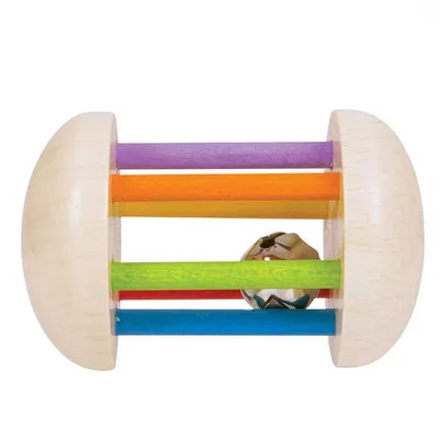 Produktbild von Bigjigs Baby Jingle Glocke in einem Regenbogenkäfig