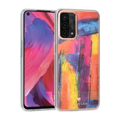 Immagine prodotto di Custodia per Oppo A54 5G | A74 5G Custodia protettiva per telefono cellulare Copertura Slim Plus Vetro protettivo - Grafitti Art